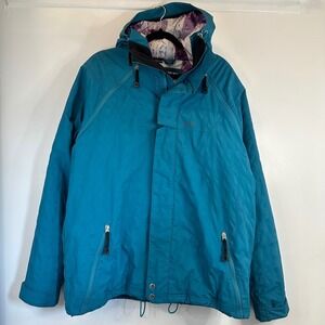 Oakley Thermolite Ski Snowboard Jacket Teal Blue Loose‎ Fit Hooded